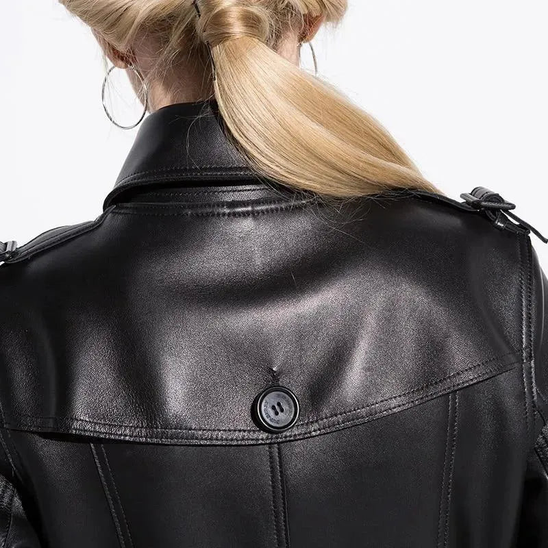 Drune | NYC Leder Trenchcoat für Damen