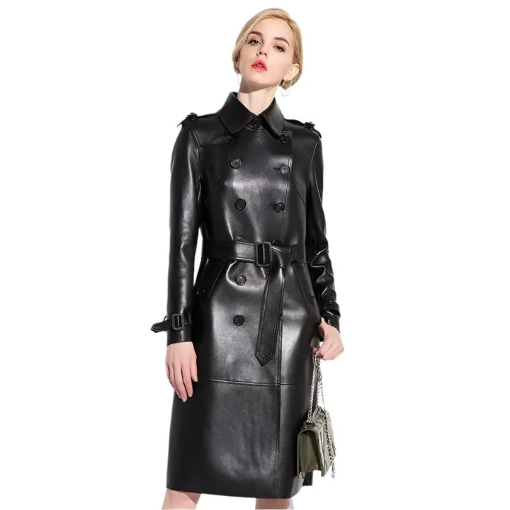 Drune | NYC Leder Trenchcoat für Damen