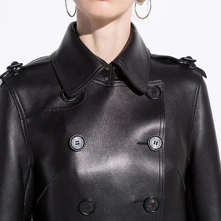 Drune | NYC Leder Trenchcoat für Damen