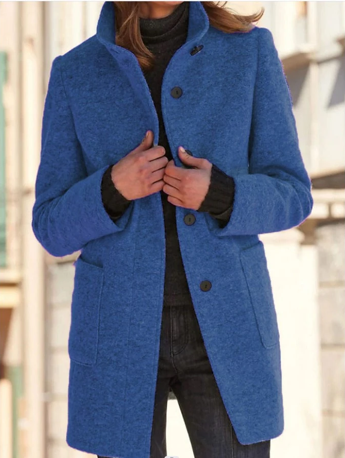 Drune | Frauen Mantel Vintage Plain Knopf