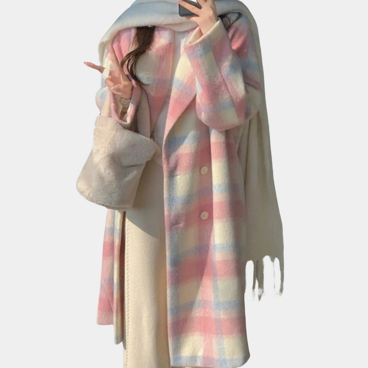 Drune | Eleganter Karierter Wintermantel für Damen