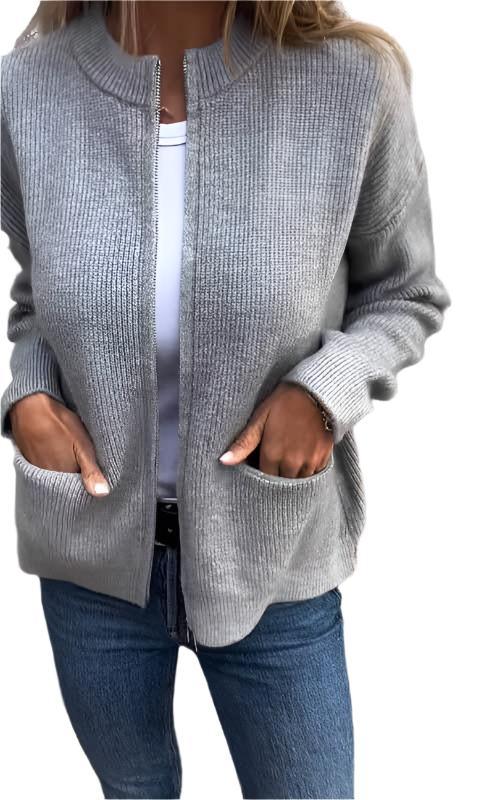 Drune | Zip-Strickjacke für mühelose Eleganz und Komfort (Größen für Übergrößen erhältlich)