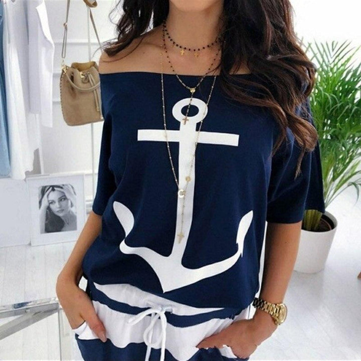 Drune | Off Shoulder Top Und Rock Kleid Batwing Ärmel