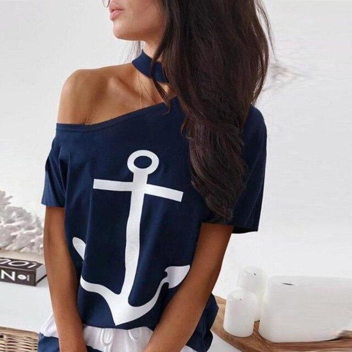 Drune | Off Shoulder Top Und Rock Kleid Batwing Ärmel