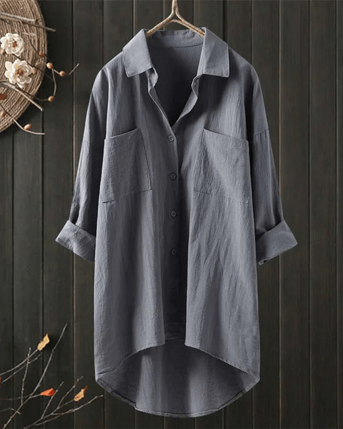 Drune | Leinen Bluse Damen Hemd Top