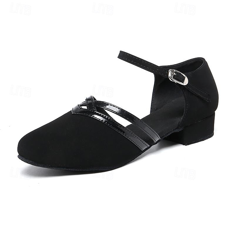 Drune | Moderne Tanzschuhe für Damen Schwarz Hochwertiges Wildleder