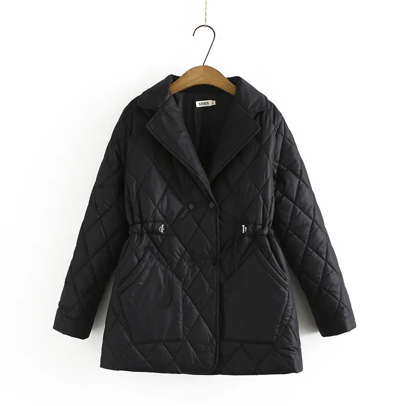 Drune | Übergröße Argyle-Muster Polsterjacke - Stilvoll & Bequem