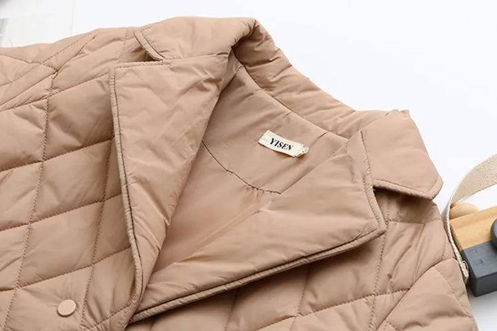 Drune | Übergröße Argyle-Muster Polsterjacke - Stilvoll & Bequem