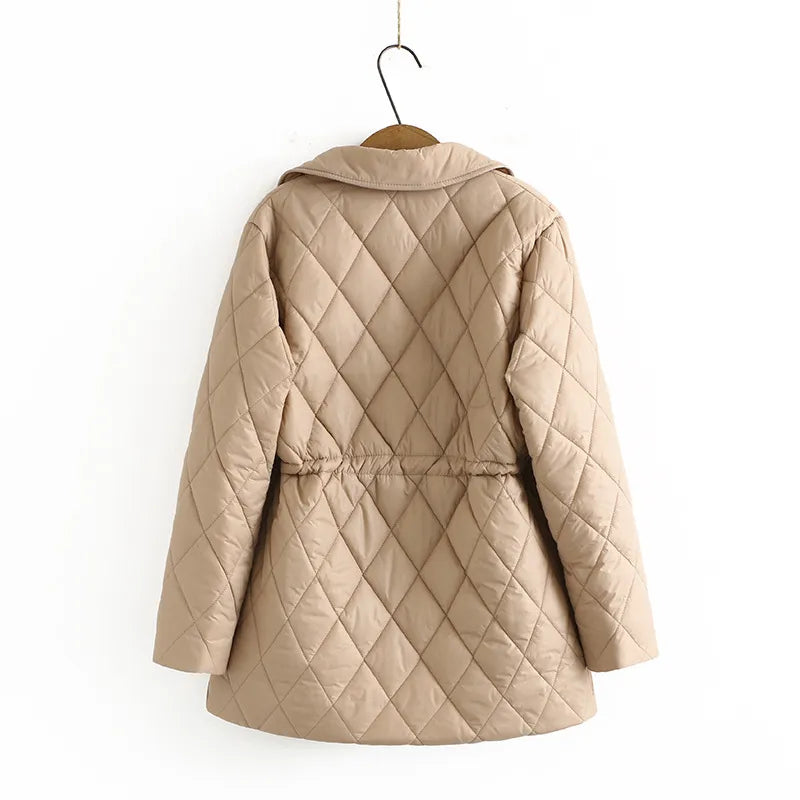 Drune | Übergröße Argyle-Muster Polsterjacke - Stilvoll & Bequem