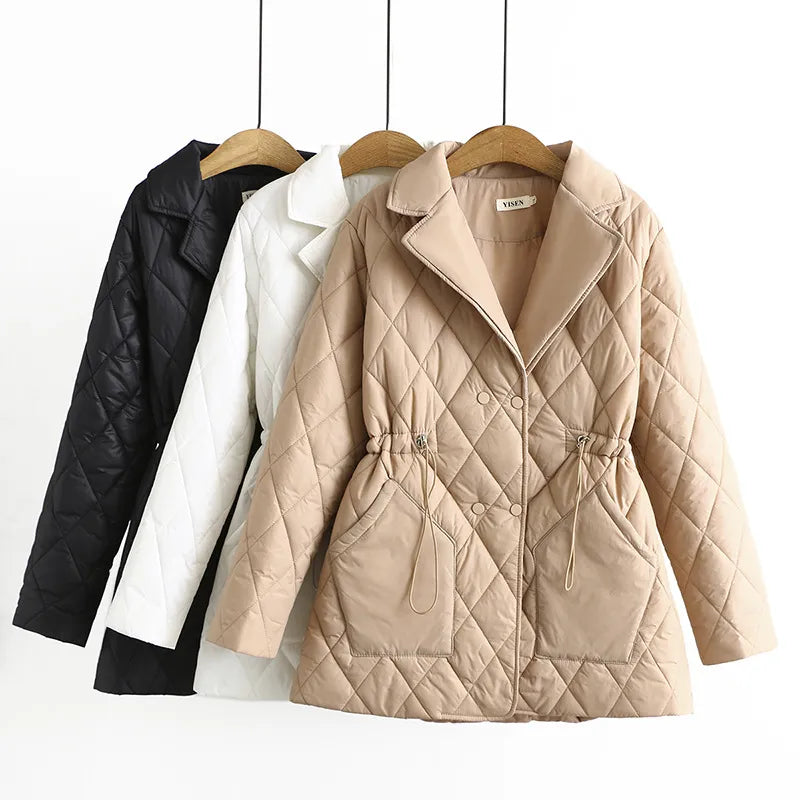 Drune | Übergröße Argyle-Muster Polsterjacke - Stilvoll & Bequem