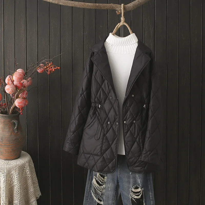 Drune | Übergröße Argyle-Muster Polsterjacke - Stilvoll & Bequem