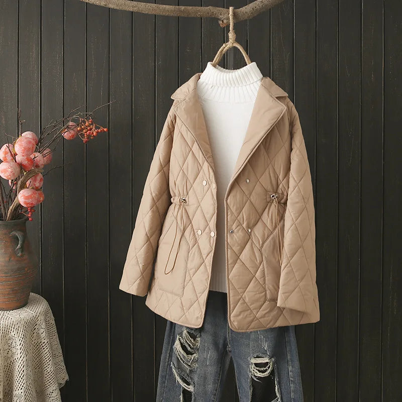 Drune | Übergröße Argyle-Muster Polsterjacke - Stilvoll & Bequem