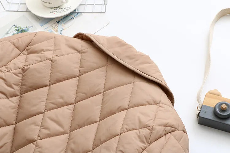 Drune | Übergröße Argyle-Muster Polsterjacke - Stilvoll & Bequem