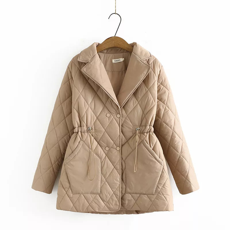 Drune | Übergröße Argyle-Muster Polsterjacke - Stilvoll & Bequem