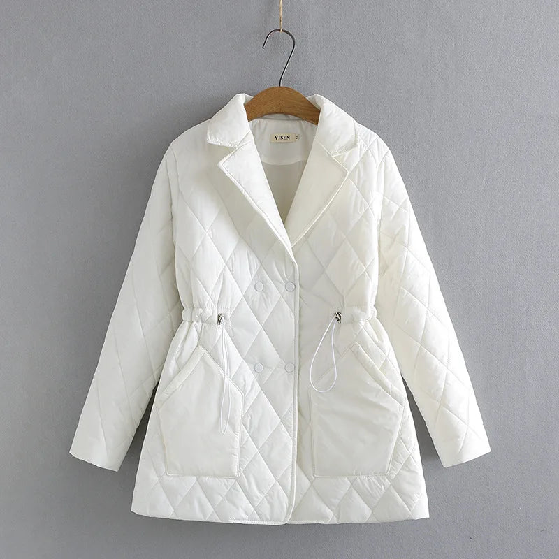 Drune | Übergröße Argyle-Muster Polsterjacke - Stilvoll & Bequem