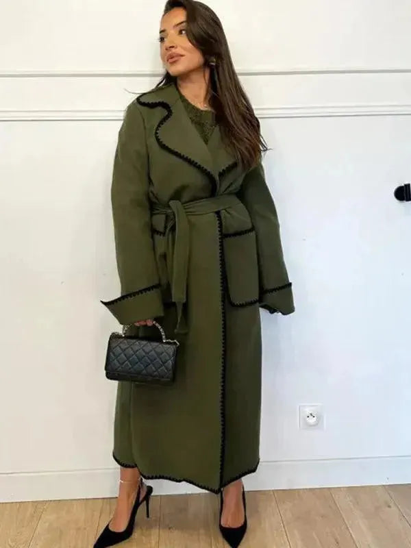 Drune | Oversized Gürtelter Frauen Trenchcoat