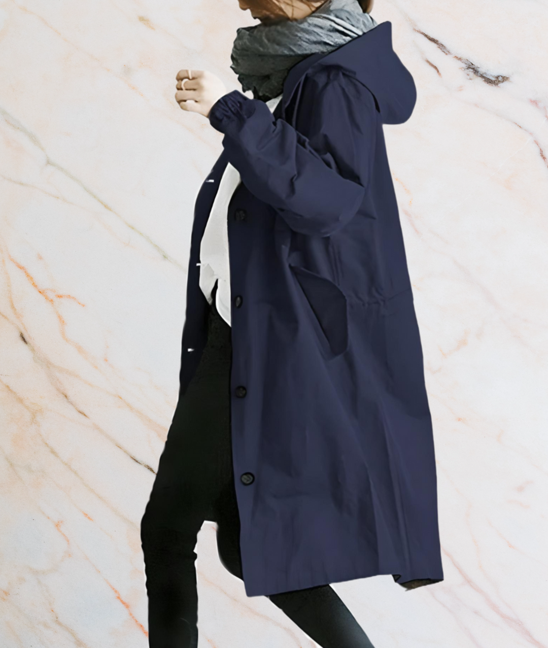 Drune | Oversized Lange Jack mit Knöpfen und tiefen Seitentaschen
