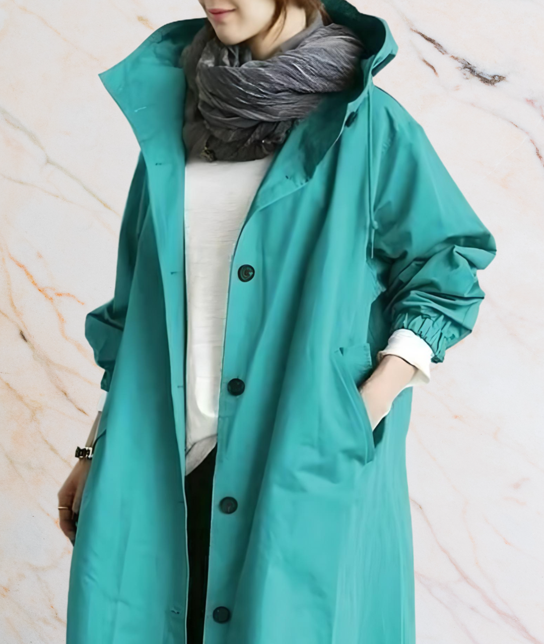 Drune | Oversized Lange Jack mit Knöpfen und tiefen Seitentaschen