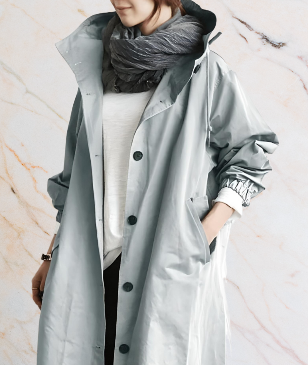 Drune | Oversized Lange Jack mit Knöpfen und tiefen Seitentaschen