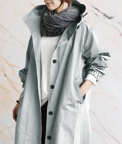 Drune | Oversized Lange Jack mit Knöpfen und tiefen Seitentaschen
