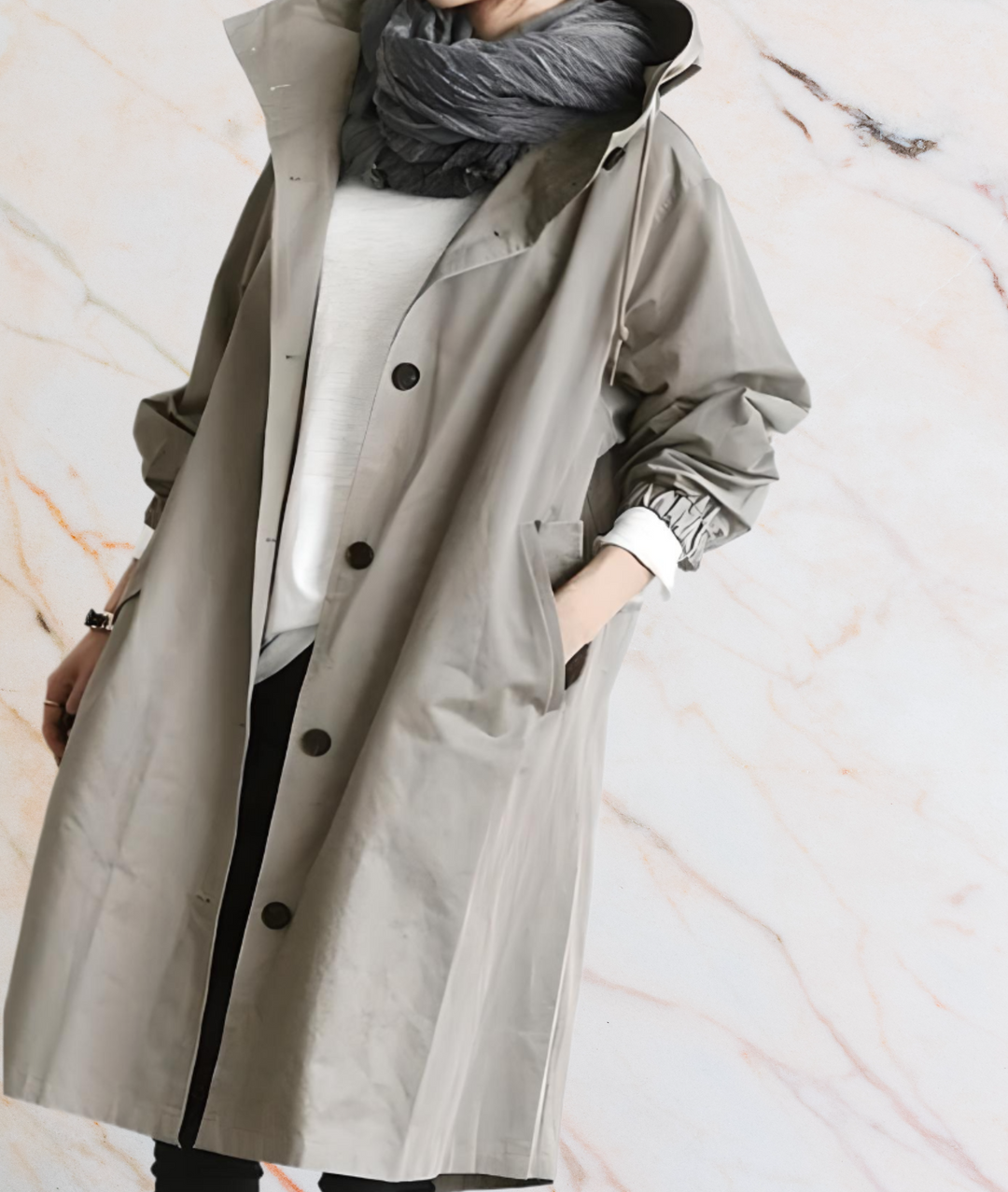 Drune | Oversized Lange Jack mit Knöpfen und tiefen Seitentaschen