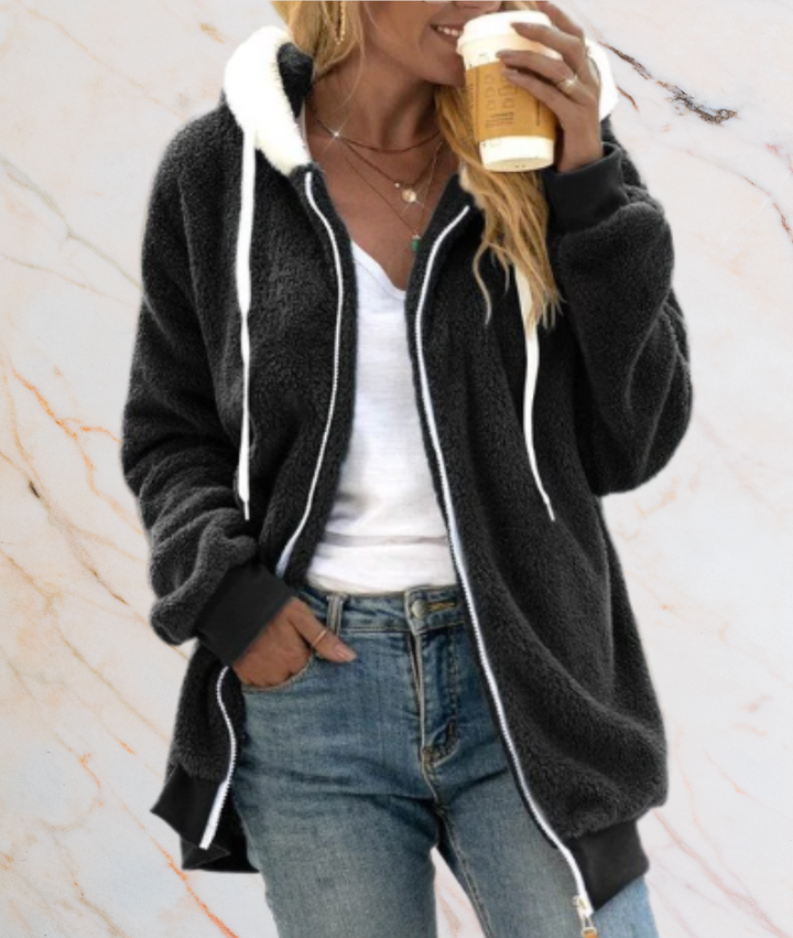 Drune | ÜBERGRÖSSE Lang Kunst Jacke mit Reißverschluss