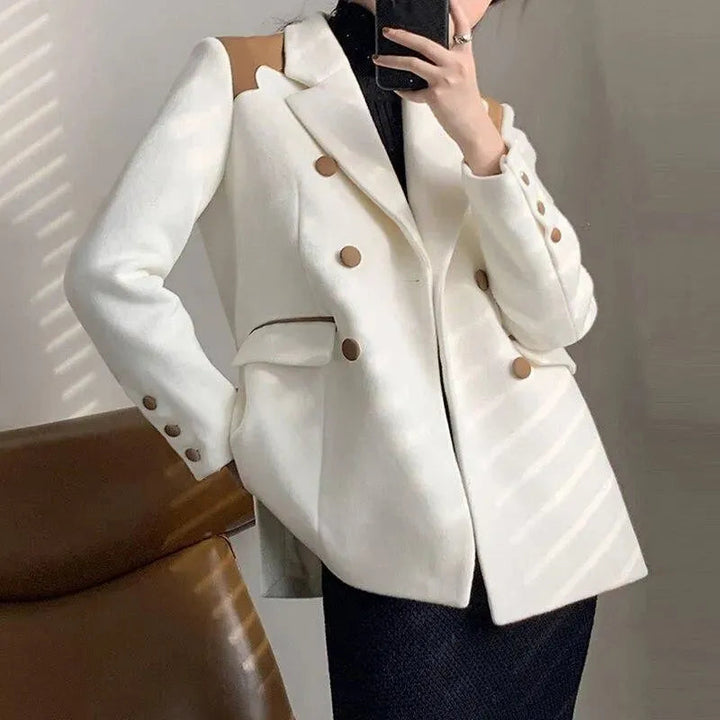 Drune | Übergröße Luxus Blazer Damen - Lässig - Patchwork