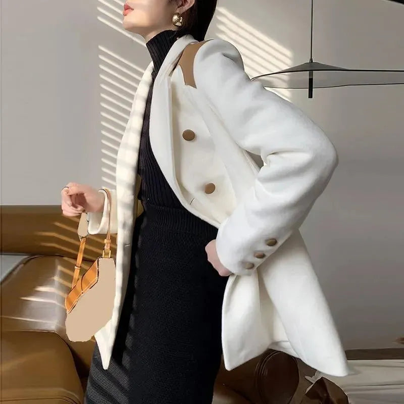 Drune | Übergröße Luxus Blazer Damen - Lässig - Patchwork