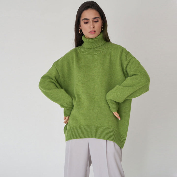 Drune | Sweater - Oversized Fit - Wollmischung Strick - Geripptem Rollkragen - Lange Ärmel