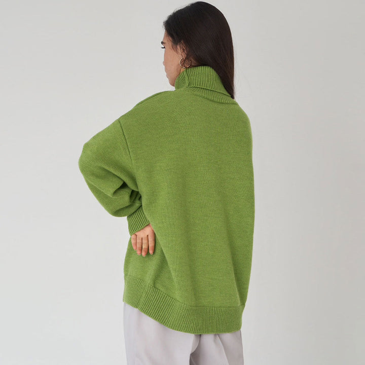 Drune | Sweater - Oversized Fit - Wollmischung Strick - Geripptem Rollkragen - Lange Ärmel