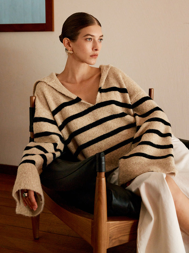 Drune | Übergroßer gestreifter Pullover für Frauen