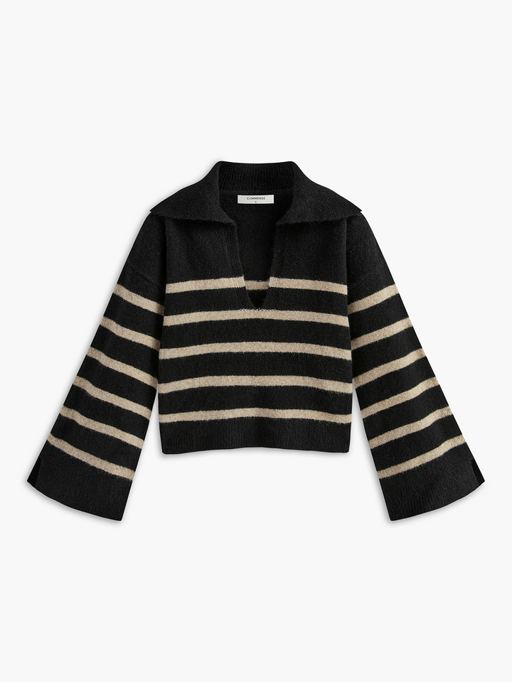 Drune | Übergroßer gestreifter Pullover für Frauen