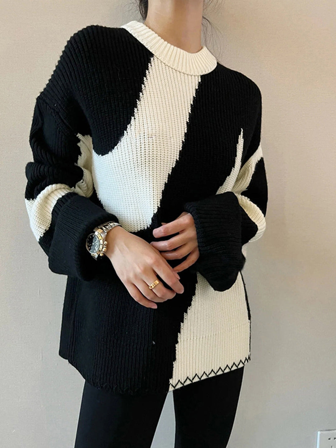 Drune | Übergroßer Zebra-Print-Pullover für Frauen