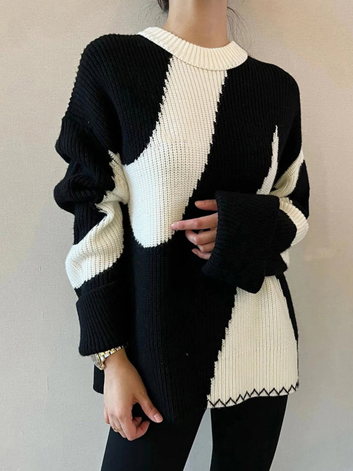 Drune | Übergroßer Zebra-Print-Pullover für Frauen