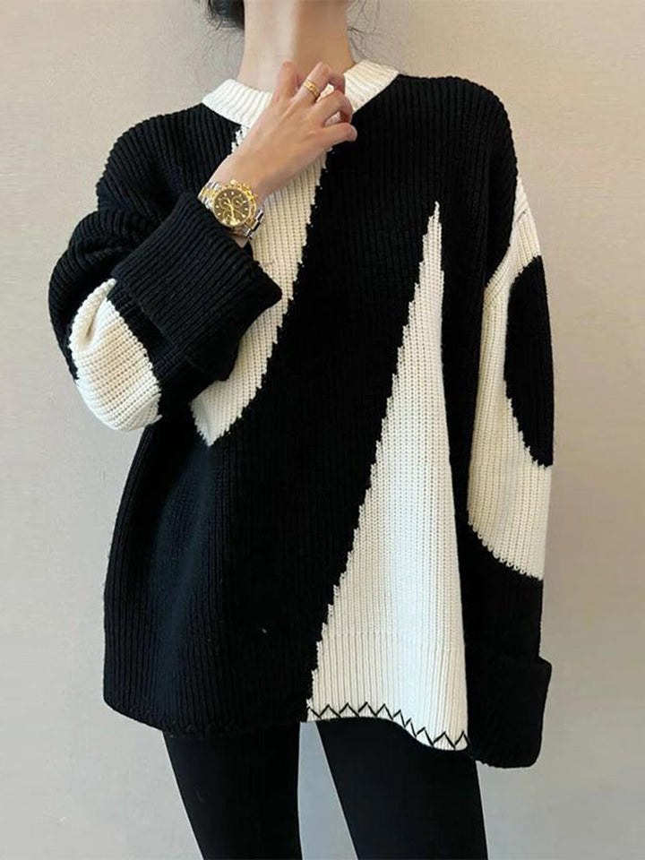 Drune | Übergroßer Zebra-Print-Pullover für Frauen
