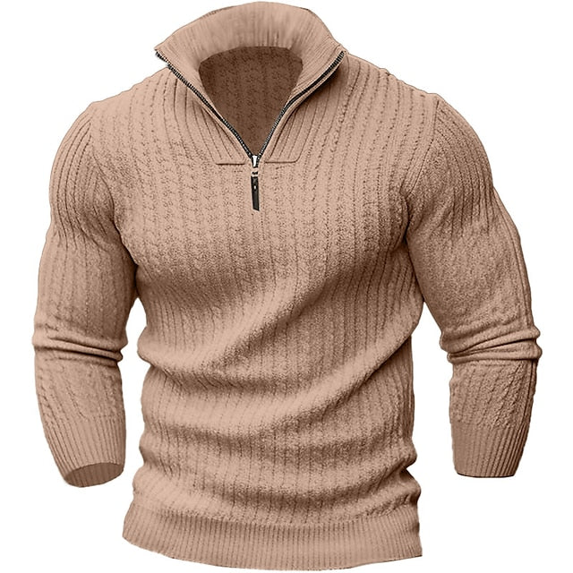 Drune | Trendiger Pullover mit Reißverschluss für Männer