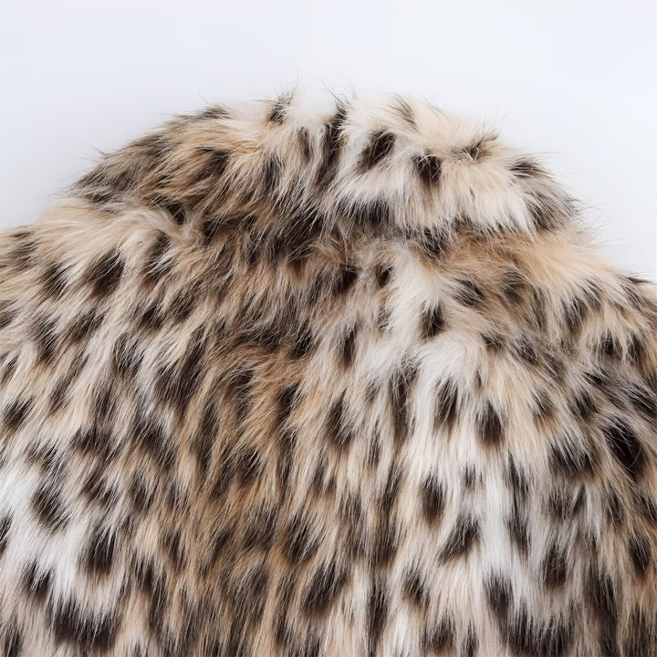 Drune | Trendiger Leopard-Print Wintermantel
