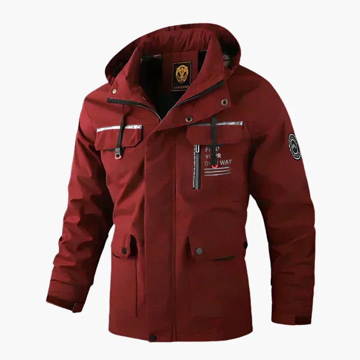 Drune | Outdoor Winterjacke Wasserdicht - Sportlicher Parka mit Abnehmbarer Kapuze und Multifunktionstaschen für Alltag & Abenteuer
