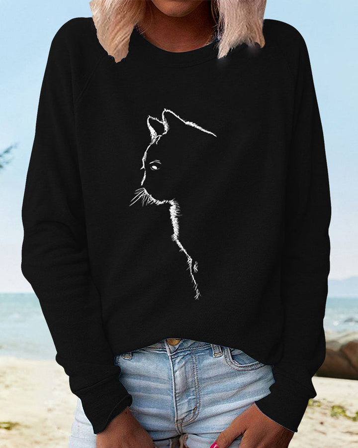 Drune | Paws Sweatshirt mit Katzenmotiv