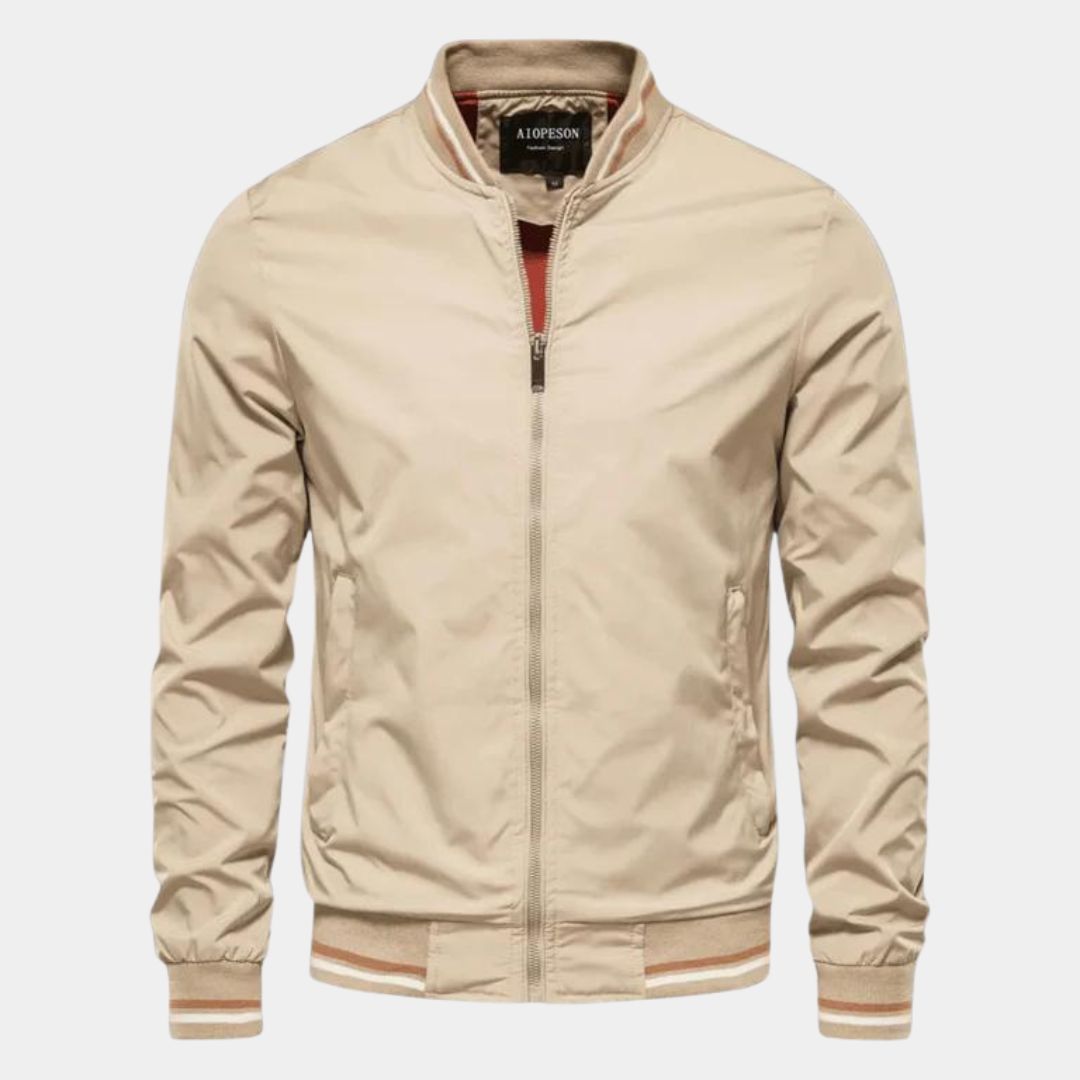 Drune | Klassische Bomberjacke Polyester Militärgrün und Stilet