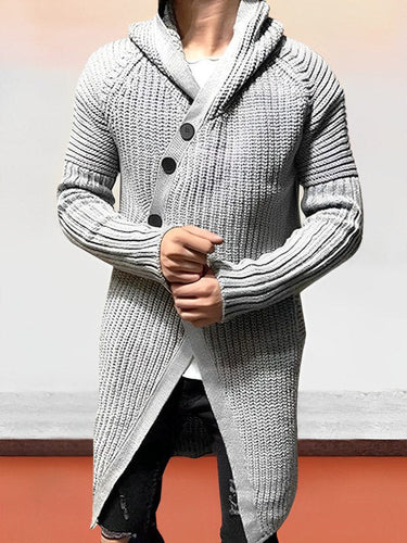 Drune | Strickjacke mit Kapuze aus langem Strick