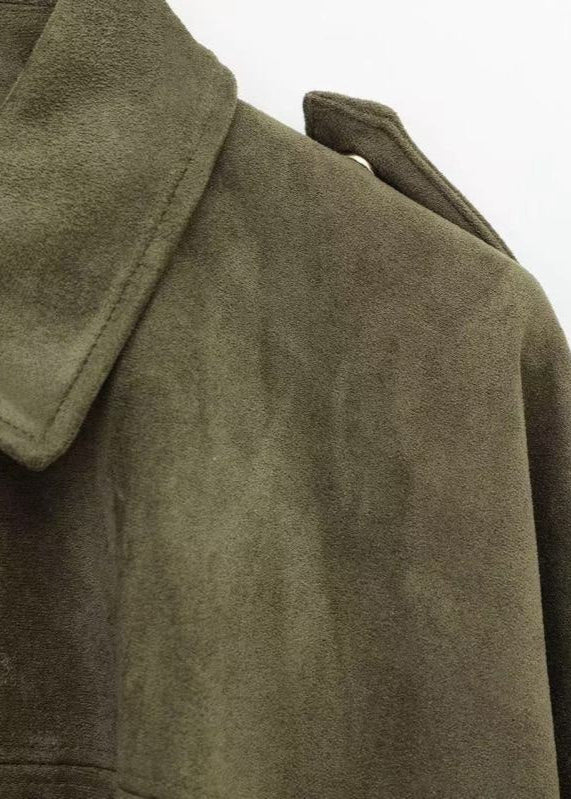 Drune | Übergroße Wildleder Zip-Jacke