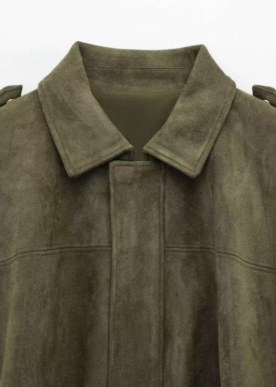 Drune | Übergroße Wildleder Zip-Jacke