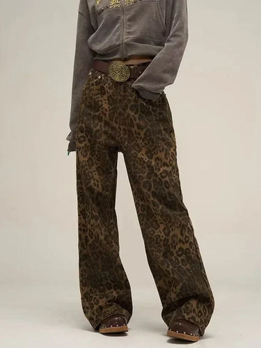 Jeans mit Leopardenmuster