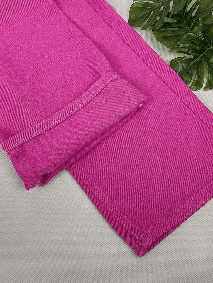 Drune | Rosa Lässige Lockere Boyfriendjeans