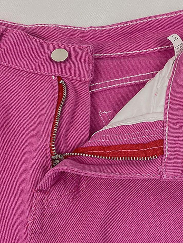 Drune | Rosa Lässige Lockere Boyfriendjeans
