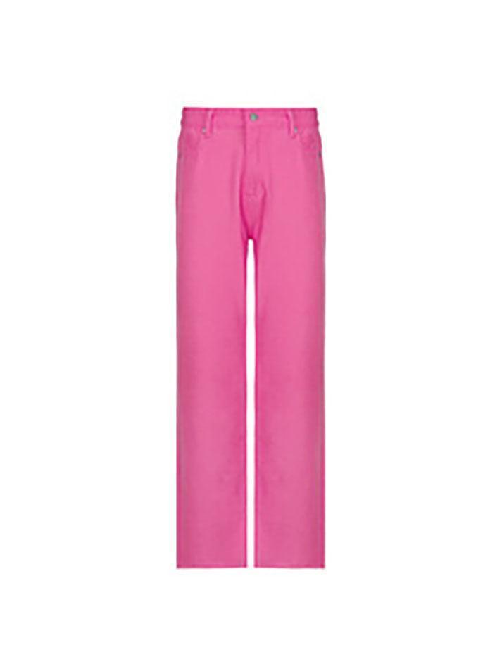 Drune | Rosa Lässige Lockere Boyfriendjeans