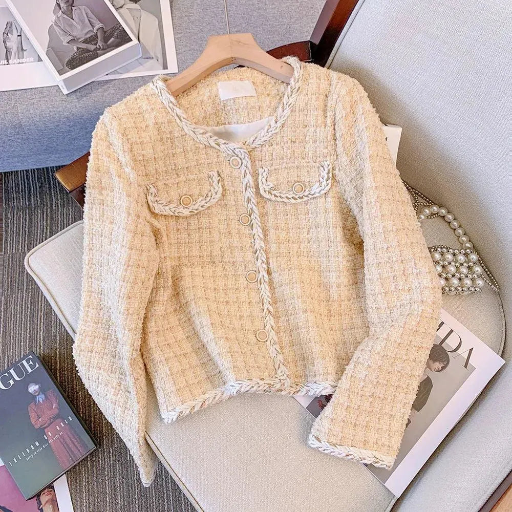 Drune | Rosa Karos Tweedjacke