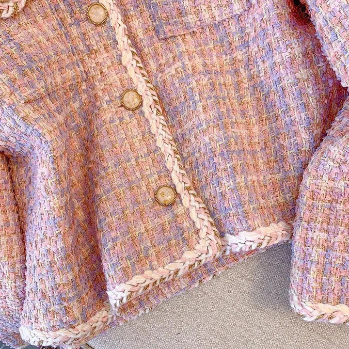 Drune | Rosa Karos Tweedjacke