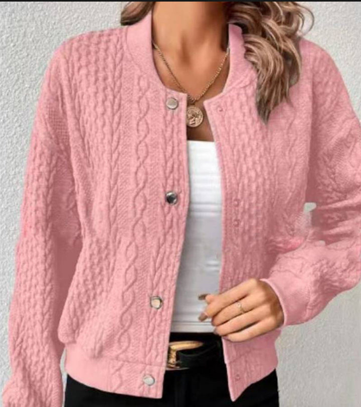 Drune | Jacquard Stehkragen Freizeitjacke